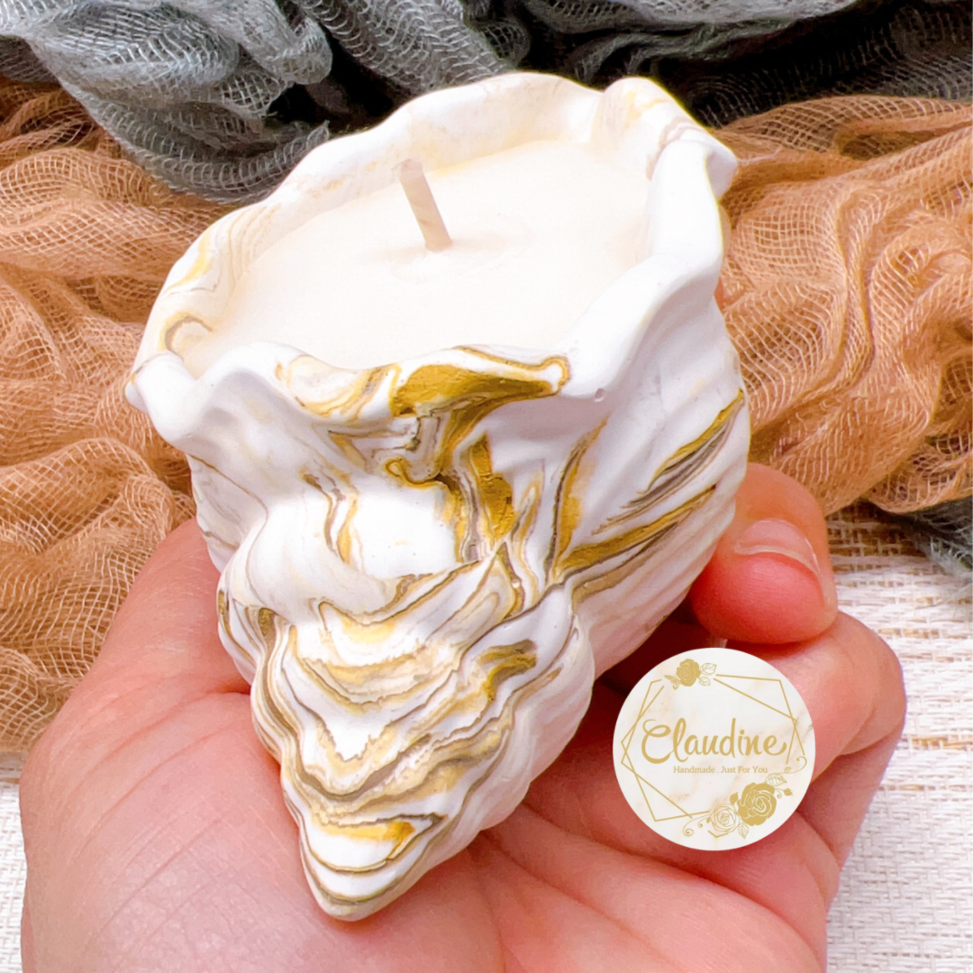 Shell Marble Candle