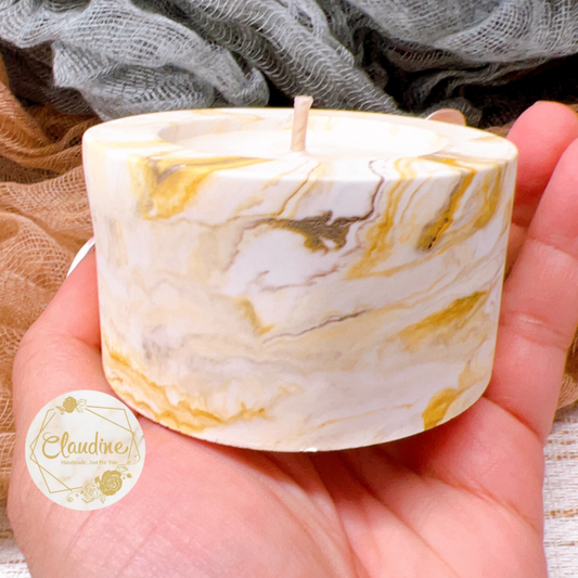 Marble round candle (small)